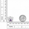 Round Purple Amethyst Sterling Silver in Women's Statement Rings