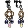 Body Candy Handcrafted Aurora Art Deco Clip On Earrings Created with Swarovski Crystals - CF12DKZXDTX