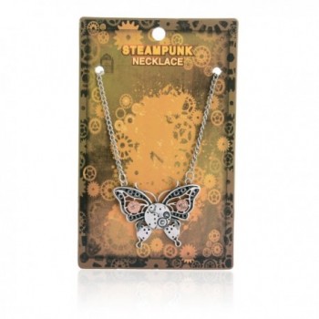 AOLO Antique Butterfly Steampunk Necklace