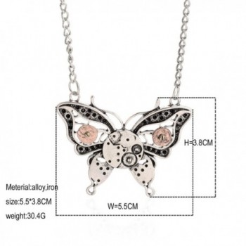 AOLO Antique Butterfly Steampunk Necklace in Women's Pendants