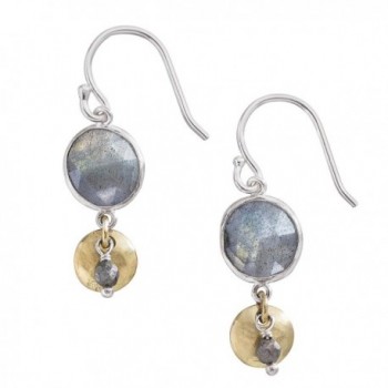 Silpada 'Stepping Stone' Sterling Silver- Brass- Labradorite- and Pyrite Drop Earrings - CN12O4SAS1Z