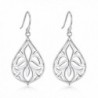 Highly Polished Sterling Silver Filigree Dangle Drop Earrings-Just Launched - CP17YGMUM0I