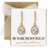 Mother of the bride Gift Drop Earrings or Jewelry set in Silver- Yellow Gold- Rose Gold - C0184S3QKTW