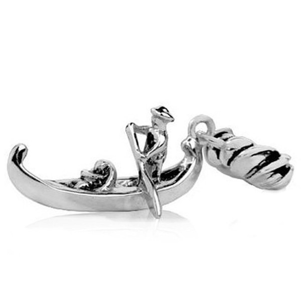 Jovana Sterling Silver Venice Gondola Dangle Bead Charm-Fits Pandora Bracelet - C3116ENWZBV
