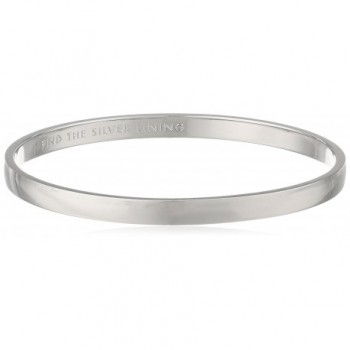 Kate Spade New York Womens Idiom Bangles Find The Lining - Solid - Silver - C911NGOPWRF