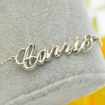 Personalized Sterling Silver Anklet Bracelet in Women's Link Bracelets