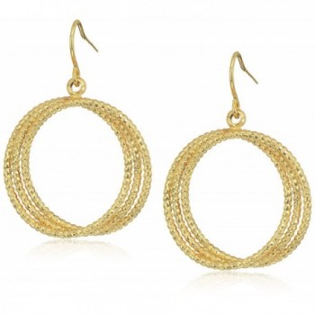 Nine West 60467940-G03 Tone Orbital Drop Earrings - Gold - CM17YUQLWWY