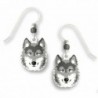 Halloween Gray Wolf Face Earrings by Sienna Sky - CB11GYXP2BB