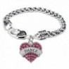 Godyce Heart Charm Bracelet Dance Teacher Success Twirling Basketball Softball - Crystal Inlaid - CC128TYWLAL