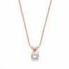 Mariell Luxurious 14K Rose Gold Plated 2 Carat Round-Cut Cubic Zirconia Necklace Pendant - "Look of Real" - CL12MNL89IF