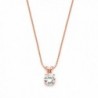 Mariell Luxurious 14K Rose Gold Plated 2 Carat Round-Cut Cubic Zirconia Necklace Pendant - "Look of Real" - CL12MNL89IF