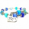 Social Worker Cat's Eye Wrap Charm Bracelet in Sapphire Blue and Aqua Blue - C61250VO0KV