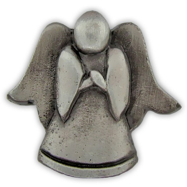 PinMart's Antique Silver Religious Spiritual Angel Praying Lapel Pin ...