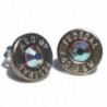 .40 S&W Bullet Earrings with Swarovski Opal Crystal. Brand New! - C511ZXBX4G5