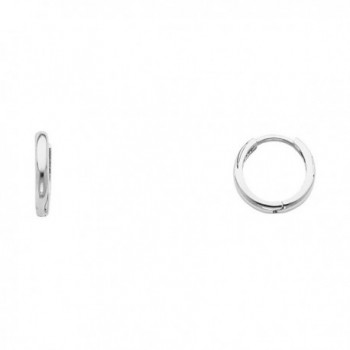 14k Yellow OR White Gold 1.5mm Thickness Huggie Earrings (8 x 8 mm) - CU12DUBNMBB