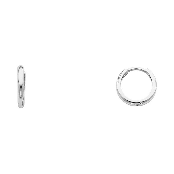 14k Yellow OR White Gold 1.5mm Thickness Huggie Earrings (8 x 8 mm) - CU12DUBNMBB