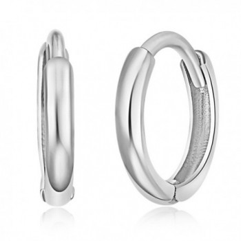 White 1 5mm Thickness Huggie Earrings