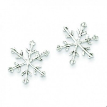 Sterling Silver Snowflake Post Earrings - CN115736ENT