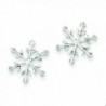 Sterling Silver Snowflake Post Earrings - CN115736ENT