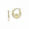 10k Yellow Gold Claddagh Hollow Hoop Earrings (0.6IN x 0.5IN) - CQ11FS3OI1N