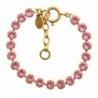 Catherine Popesco Round Tennis Bracelet- La Vie Parisienne Gold Plated- 8" 1694G SILS - Light Rose - CN187WXUKGH