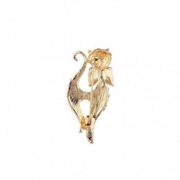 Lux Accessories Goldtone Bling Brooch