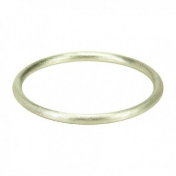 Sheila Fajl Round Tubular Brush Bangle in Brush Silver Plated - CP122IWTLSL