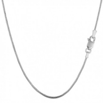Sterling Silver Rhodium Plated Round Snake Chain Necklace- 1.1mm - C3115LVKHAH