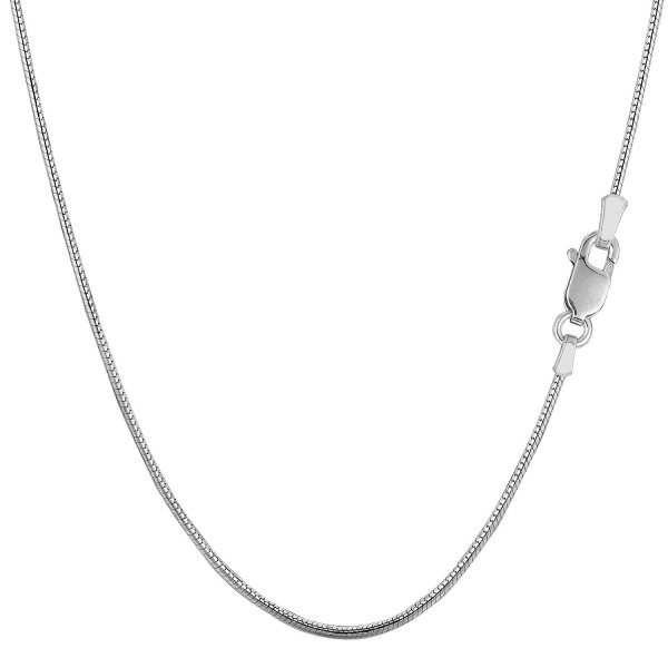 Sterling Silver Rhodium Plated Round Snake Chain Necklace- 1.1mm - C3115LVKHAH