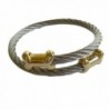 Stainless Steel Twisted Cable Cuff Bracelet - C3121X25VEP
