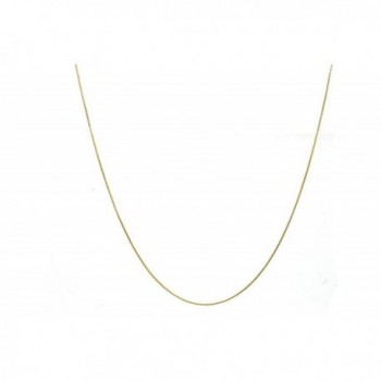 Chelsea Jewelry Basic Collections 1.5mm Wide Round Box Chain Necklace. (22 inches gold plated base) - C912N3B19IY