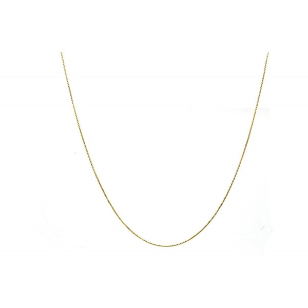 Chelsea Jewelry Basic Collections 1.5mm Wide Round Box Chain Necklace. (22 inches gold plated base) - C912N3B19IY