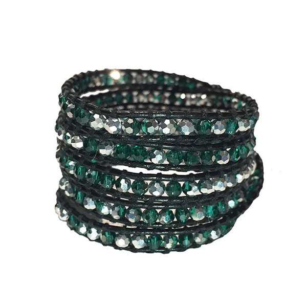 Green and Silver Gemstone Wrap Bracelet | Emily LaRosa - CH12BL0I9ZR