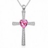 Necklace Religious Crystals Swarovski Valentine - ruby - CD185RGZDWN