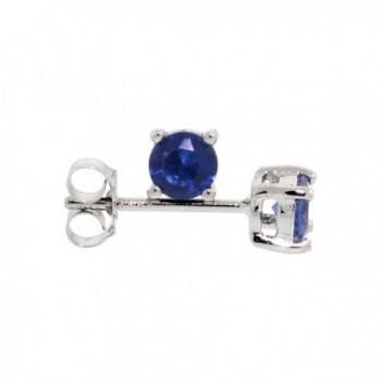 Sterling Silver Zirconia Sapphire Earrings - C1114U22PAN