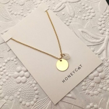 HONEYCAT Moonstone Necklace Minimalist Delicate in Women's Chain Necklaces