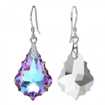 EleQueen Sterling Earrings Swarovski Crystals in Women's Drop & Dangle Earrings