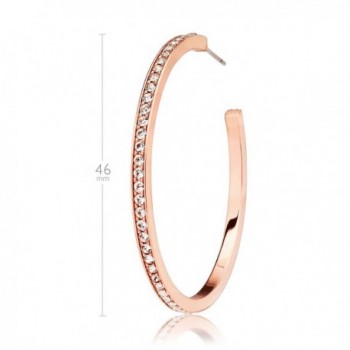 Eternity Plated Earrings Clear Crystals