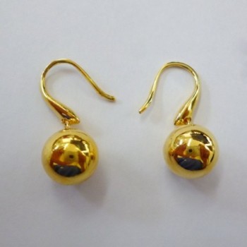 Yellow Plated Glitter Ornaments Earrings in Women's Drop & Dangle Earrings