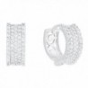 18k Gold Plated Cubic Zirconia Accent Hoop Earrings - CU125YSV9KT