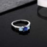 Simulated Sapphire Aquamarine Sterling Silver in Women's Statement Rings