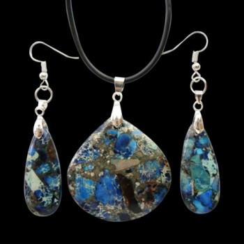 Beautiful Man made Sediment Teardrop Earrings