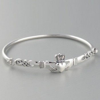 Sterling Silver Claddagh Celtic Bracelet in Women's Bangle Bracelets