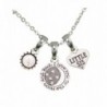 Little Sis Love You To The Moon Silver Chain Necklace Jewelry Sorority Sister - C012BNNLEVD