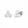 Triple White Freshwater Cultured Pearl Esther Earrings - CX184W0WTNA