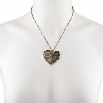 Lux Accessories Steampunk Gearwork Necklace