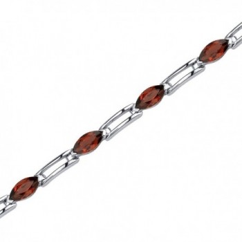 Garnet Bracelet Sterling Silver Marquise Shape 6.75 Carats - C01141DPOEL