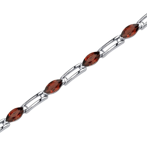 Garnet Bracelet Sterling Silver Marquise Shape 6.75 Carats - C01141DPOEL