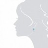 Sterling Silver Turtle Earrings Simulated in Women's Drop & Dangle Earrings
