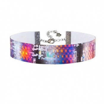 Twilight's Fancy Robot Circuit Board Lenticular Hologram Choker Necklace - CJ1820SGHKC